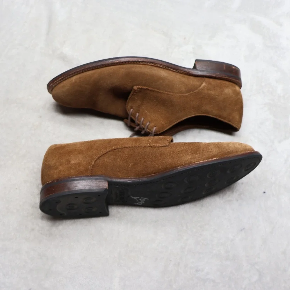 Thursday Boots Mens 10 Oxford Shoes Brown Statesman Suede Handcrafted Timeless